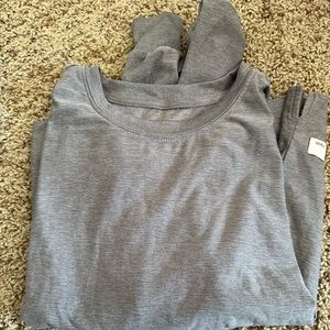 Heathered grey butter soft long sleeve shirt